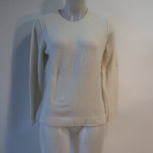 Womens Hartford Alternative Classics Ivory Wool Cashmere Blend Sweater 2 US/M